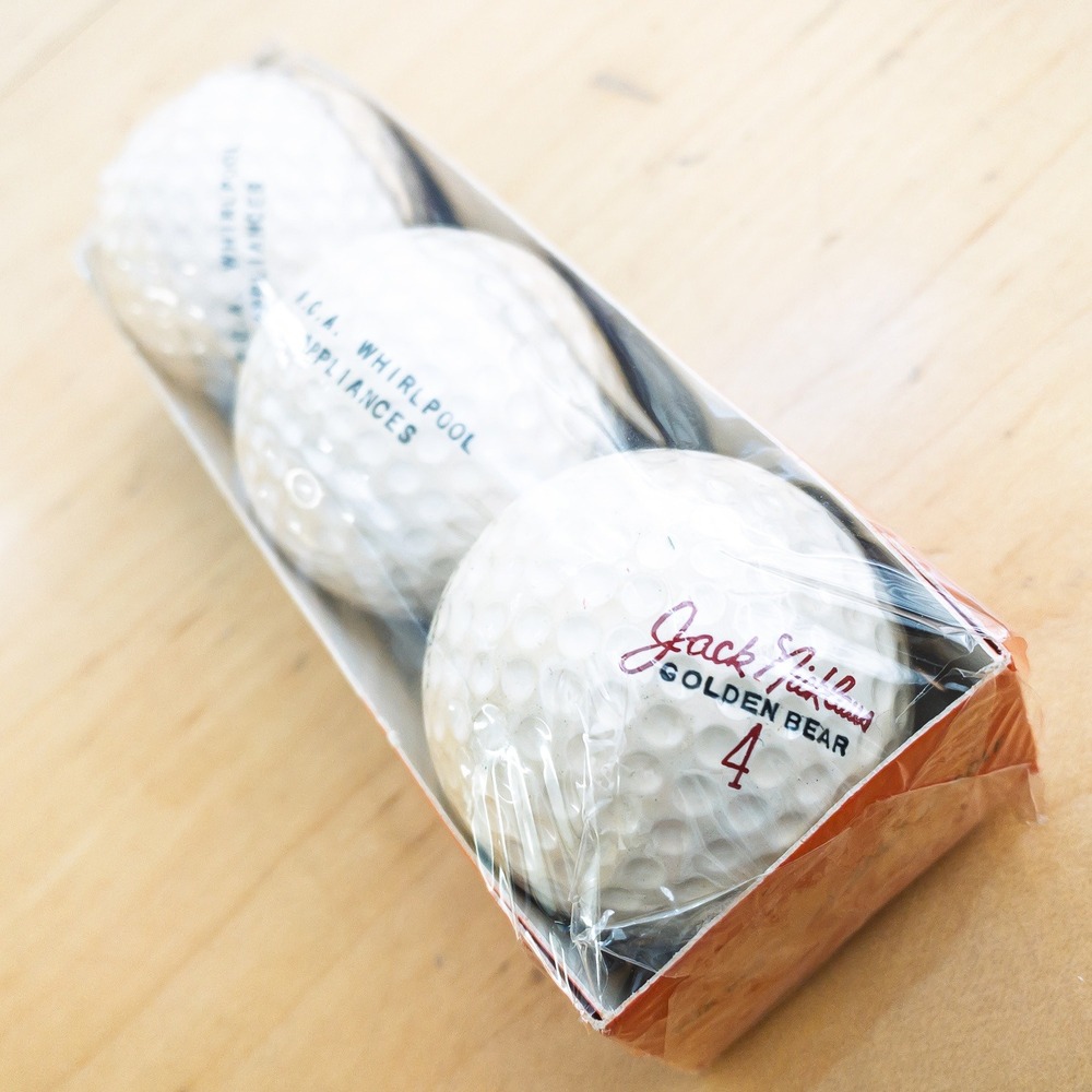 3 Vintage NEW MacGregor RCA Whirlpool‎ Jack Nicklaus Golf Balls 1960's 4 Red